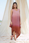 Happening Hues - Asymmetrical Earthy Palette Pure Bamboo Dress