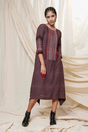 Milk Print - Self-Weaved Printed Dress Milk Print - Self-Weaved Printed Dress